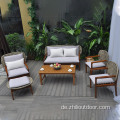 Freizeit Aluminium Outdoor Rattan Garden Sofa Set